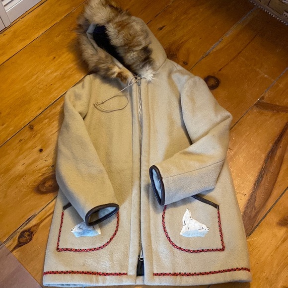 RARE Vintage James Bay Wool Fur Lined Hood Parka - Picture 12 of 16